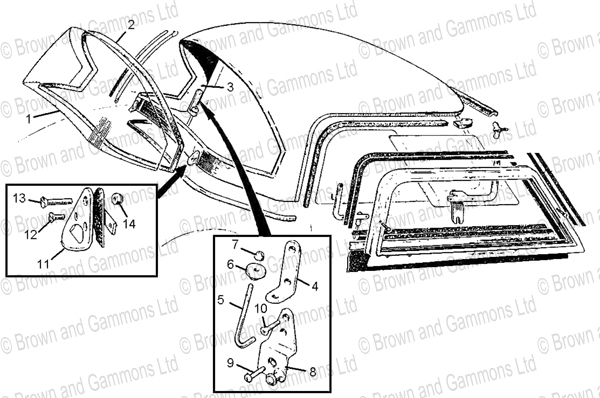 Image for Factory aluminium hardtop parts