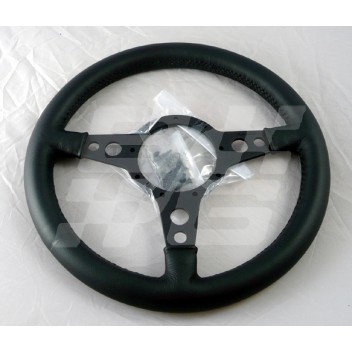 Image for STEERING WHEEL 13 INCH FLAT BLACK  LEATHER