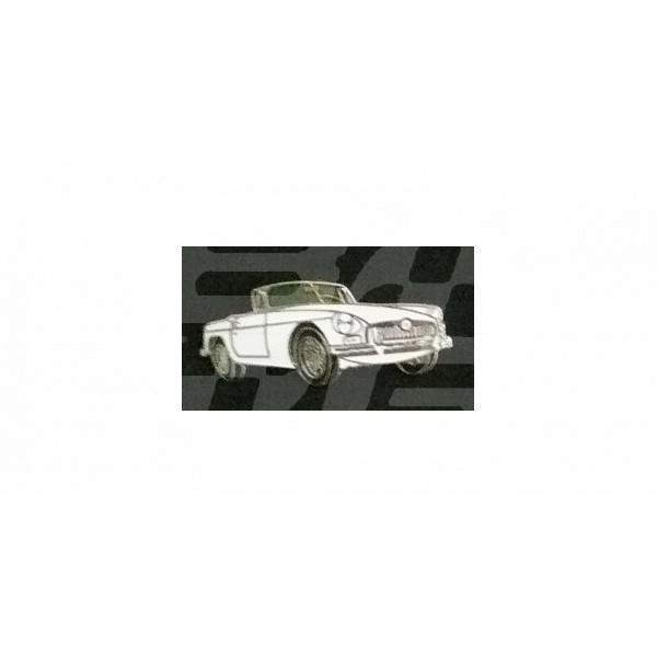 Image for PIN BADGE MGB C/B WHITE